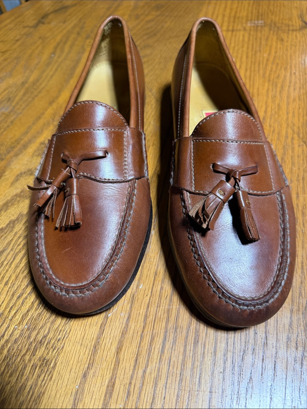 Cole Haan Chestnut Brown Leather Tassel Loafers